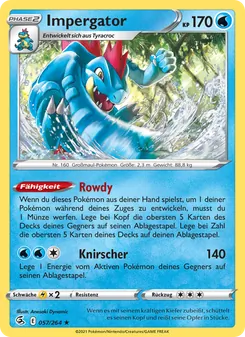 Karte Impergator aus Fusionsangriff, Nummer 57/264