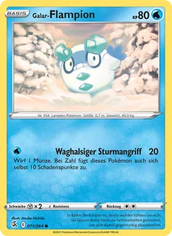 Karte Galar-Flampion aus Fusionsangriff, Nummer 71/264