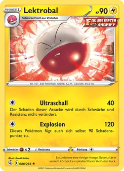 Karte Lektrobal aus Fusionsangriff, Nummer 88/264