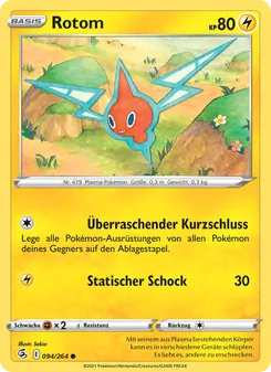 Karte Rotom aus Fusionsangriff, Nummer 94/264