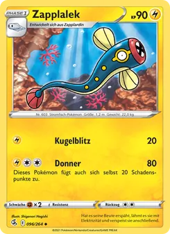 Karte Zapplalek aus Fusionsangriff, Nummer 96/264