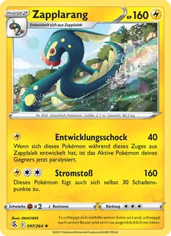 Karte Zapplarang aus Fusionsangriff, Nummer 97/264