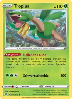 Karte Tropius aus Strahlende Sterne, Nummer 005/172
