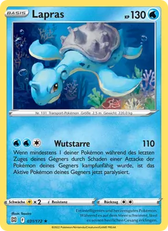 Karte Lapras aus Strahlende Sterne, Nummer 031/172