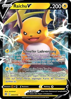 Karte Raichu V aus Strahlende Sterne, Nummer 045/172