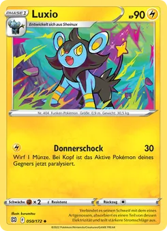 Karte Luxio aus Strahlende Sterne, Nummer 050/172