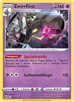 Karte Zwirrfinst aus Strahlende Sterne, Nummer 062/172