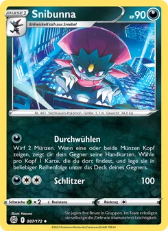 Karte Snibunna aus Strahlende Sterne, Nummer 087/172