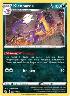 Karte Kleoparda aus Strahlende Sterne, Nummer 091/172