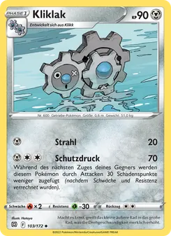 Karte Kliklak aus Strahlende Sterne, Nummer 103/172
