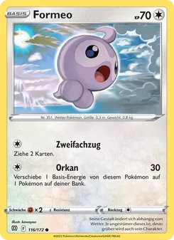 Karte Formeo aus Strahlende Sterne, Nummer 116/172