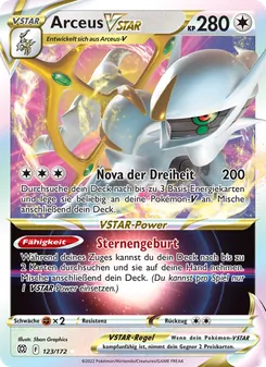 Karte Arceus VSTAR aus Strahlende Sterne, Nummer 123/172