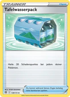 Karte Tafelwasserpack aus Strahlende Sterne, Nummer 139/172