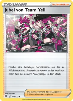 Karte Jubel von Team Yell aus Strahlende Sterne, Nummer 149/172