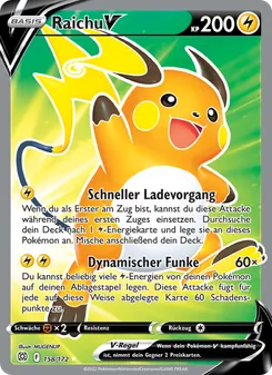 Karte Raichu V aus Strahlende Sterne, Nummer 158/172