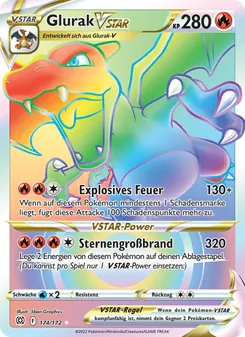Karte Glurak VSTAR aus Strahlende Sterne, Nummer 174/172