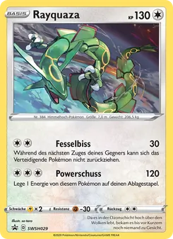 Karte Rayquaza aus SCSC Promokarten, Nummer SWSH029/307