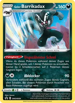 Karte Galar-Barrikadax aus SCSC Promokarten, Nummer SWSH059/307
