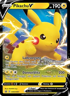 Karte Pikachu V aus SCSC Promokarten, Nummer SWSH061/307