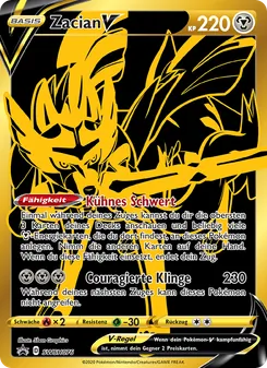 Karte Zacian V aus SCSC Promokarten, Nummer SWSH076/307