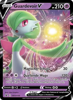 Karte Guardevoir V aus SCSC Promokarten, Nummer SWSH105/307