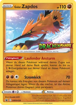 Karte Galar-Zapdos aus SCSC Promokarten, Nummer SWSH124/307