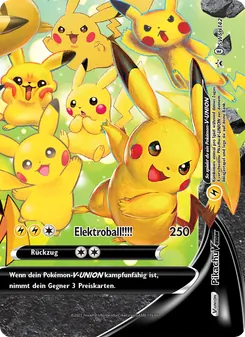Karte Pikachu V-UNION aus SCSC Promokarten, Nummer SWSH142/307