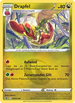 Karte Drapfel aus SCSC Promokarten, Nummer SWSH189/307