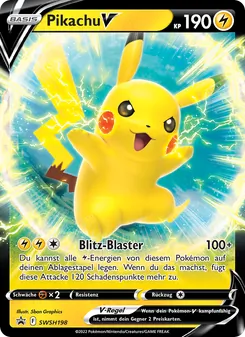 Karte Pikachu V aus SCSC Promokarten, Nummer SWSH198/307