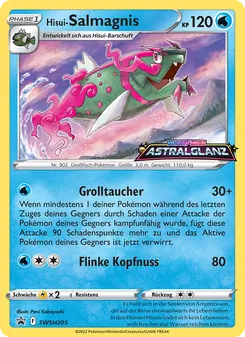 Karte Hisui-Salmagnis aus SCSC Promokarten, Nummer SWSH205/307