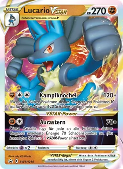 Karte Lucario VSTAR aus SCSC Promokarten, Nummer SWSH214/307