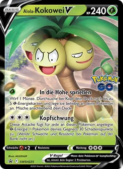 Karte Alola-Kokowei V aus SCSC Promokarten, Nummer SWSH225/307