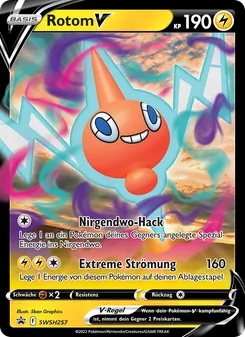 Karte Rotom V aus SCSC Promokarten, Nummer SWSH257/307