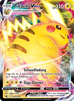 Karte Pikachu VMAX aus SCSC Promokarten, Nummer SWSH286/307