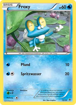 Karte Froxy aus Willkommen in Kalos, Nummer 12/39