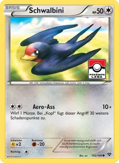 Karte Schwalbini aus XY, Nummer 102/146