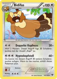 Karte Bidifas aus XY, Nummer 107/146
