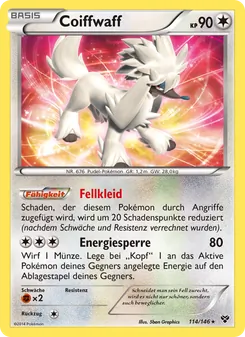 Karte Coiffwaff aus XY, Nummer 114/146