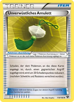Karte Unverwüstliches Amulett aus XY, Nummer 119/146