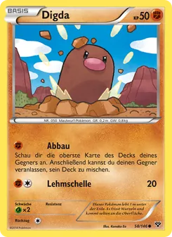 Karte Digda aus XY, Nummer 58/146