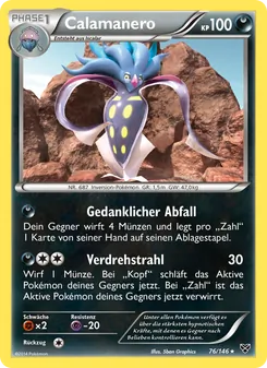 Karte Calamanero aus XY, Nummer 76/146