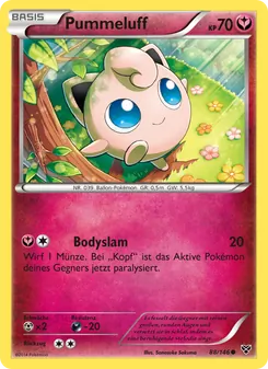 Karte Pummeluff aus XY, Nummer 88/146