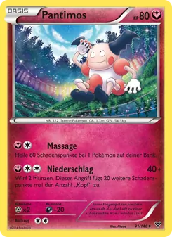Karte Pantimos aus XY, Nummer 91/146