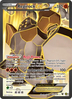 Karte Regirock EX aus Schicksalsschmiede, Nummer 43/124