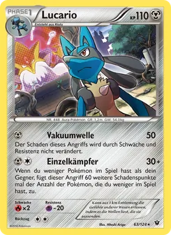 Karte Lucario aus Schicksalsschmiede, Nummer 63/124
