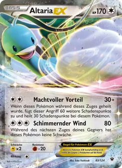 Karte Altaria EX aus Schicksalsschmiede, Nummer 83/124