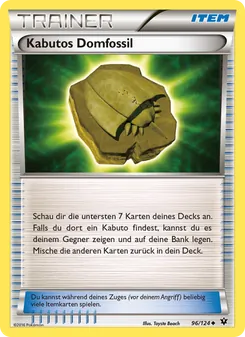 Karte Kabutos Domfossil aus Schicksalsschmiede, Nummer 96/124