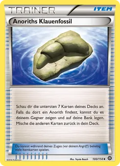 Karte Anoriths Klauenfossil aus Dampfkessel, Nummer 100/114