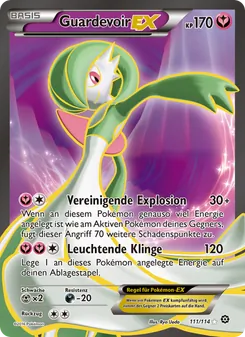 Karte Guardevoir EX aus Dampfkessel, Nummer 111/114
