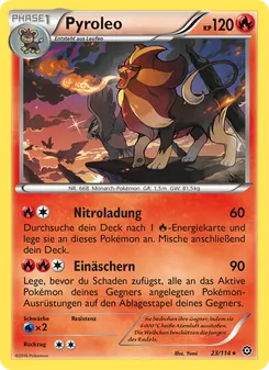 Karte Pyroleo aus Dampfkessel, Nummer 23/114
